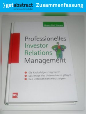 cover image of Professionelles Investor Relations Management (Zusammenfassung)